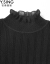 服の香丽影2019冬服の新着付け品は韩国フュージョン立襟长袖ニタット女耳元ラッピング袖の下に神秘的な黒Mがあります。