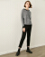 颜域轻熟レディ服简约直筒型顕细连帽ニコ上着秋冬服2019新着通勤フルーション复古着カジュア服女性黒XL/42