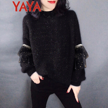 【品質が良い商品】YAYAアヒル服飾ニコ女2019秋冬新作ユルのハーフタネネ（推奖105-15斤）