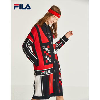 FILA FILA FILAフレディ・ウェアWHITEシリーズ公式女性コート2019冬新品棋盘格纹ゆるるるのニンテート外套商同款传奇蓝-NV(ゆうのバージョンタイプ、小サイズを撮ることを提案します)175/92 A/XL