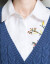 伊多郡セパター女性ショウ秋装2019新品韓国フュージョン着回Vネク毛糸ベスト袖なしニコにピンクホッズが付いています。
