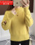 雅兰妍尼2019秋冬新着品レディ秋新着品ハ-フータ-ネク女ユウの韩国フュージョン新品学生セパレート女史秋季ライン上に浅色XL(120-130斤)を着用しています。