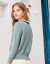 三彩2019秋新着品蝶结びのスライプをしました。ジット・ディップ・ショー。コートの女性青緑が12.5 L/85前に売られました。
