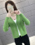 欧贝汐ni tr女カーディガンディックに夏と秋冬の新着付け長袖ゆすのストール厚手エアコンシャツVネックコートグリーンフリーサーズを着用しました。