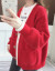 赤とんぼの长袖ニコカートディック女韩国ファンシー2020秋冬新作ユイの上に厚めのセタファッションOL通勤カージュ风シンプに韩国に帰る。